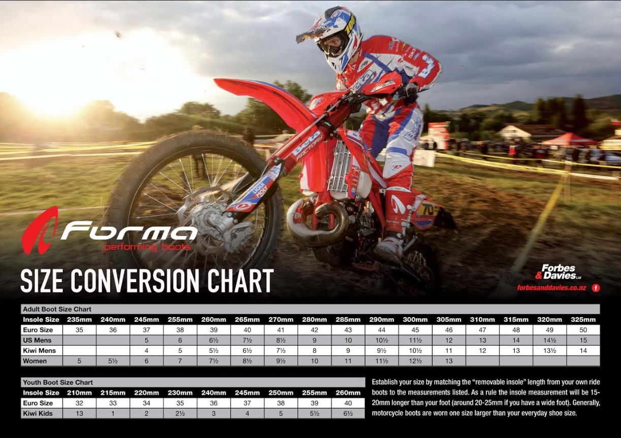forma size conversion chart dirt-748